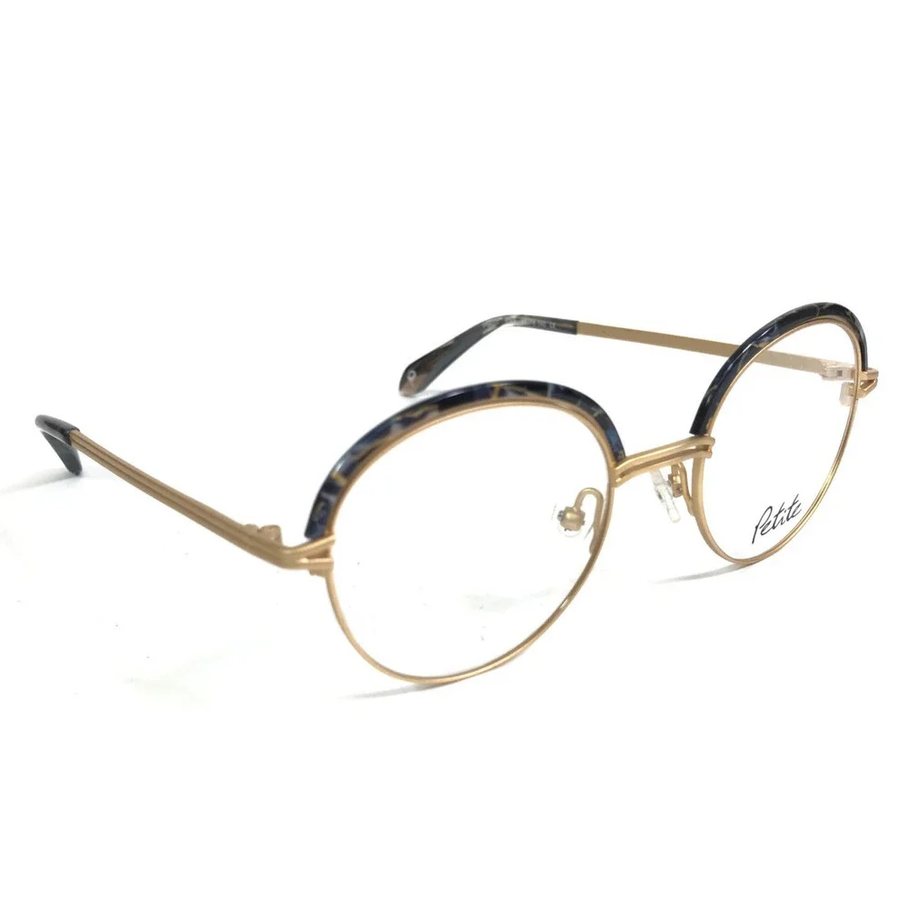 J.F. Rey Petite Eyeglasses Frames PM077 5045 Matte Gold Black Marble 46-18-140